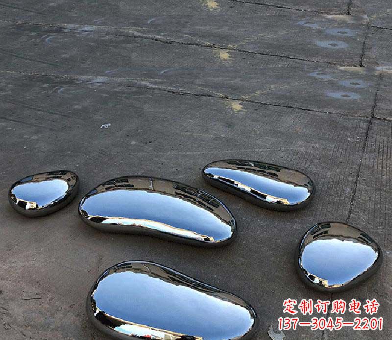 宁波不锈钢水滴景观雕塑美轮美奂，营造自然灵动