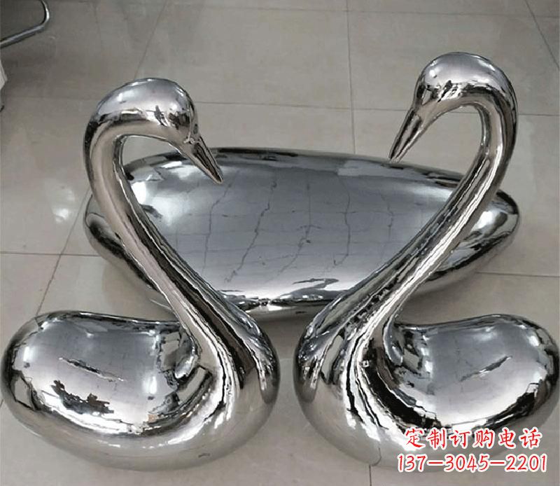 宁波高端定制不锈钢天鹅雕塑