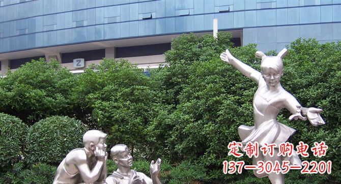 宁波优质不锈钢学生人物雕塑
