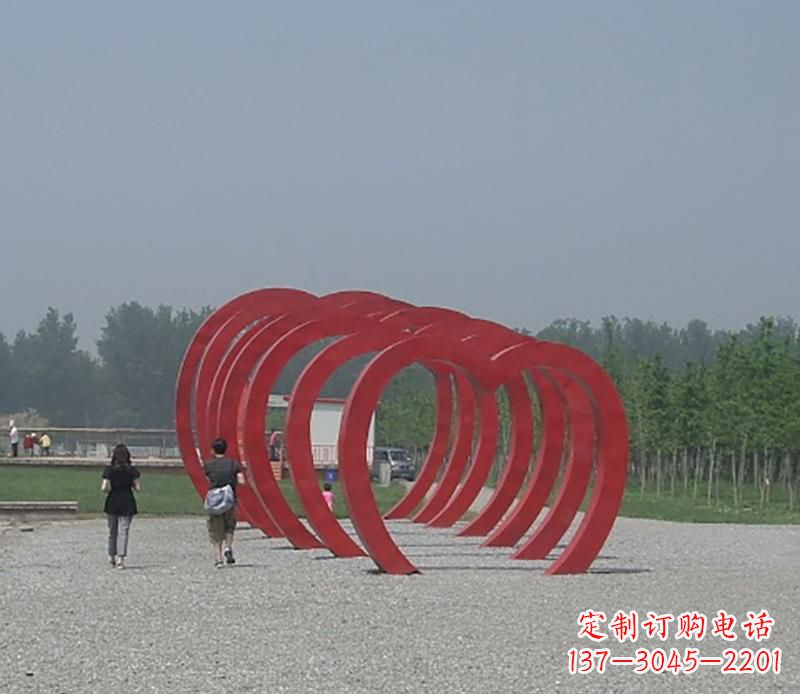 宁波不锈钢心形拱门雕塑