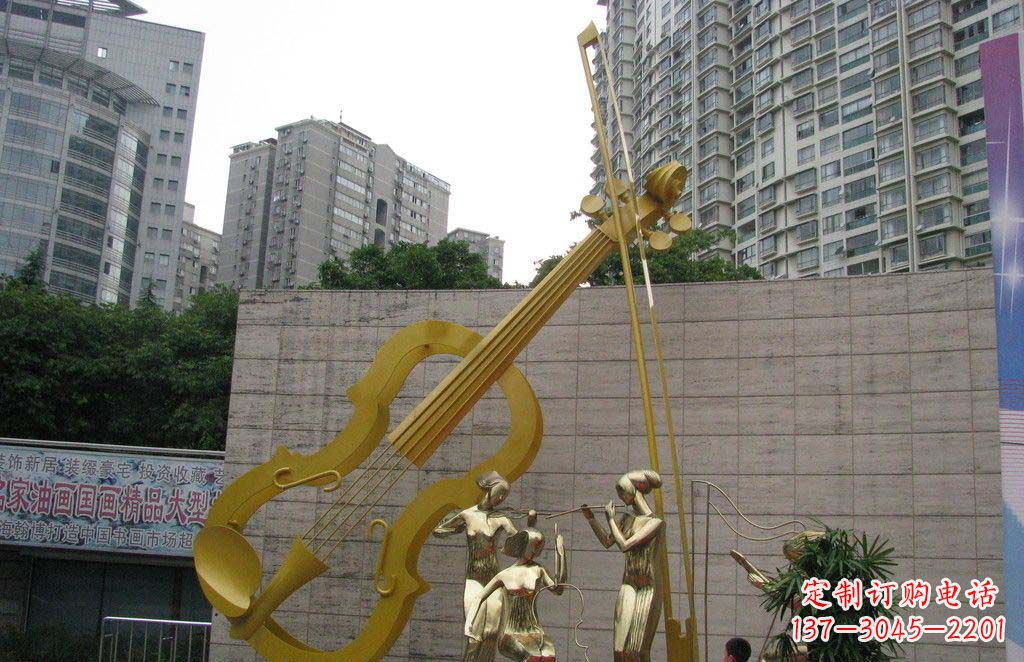 宁波不锈钢演奏大提琴雕塑
