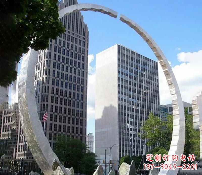 宁波金属圆环景观雕塑