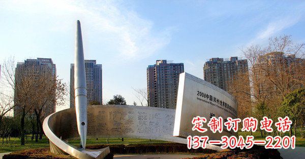 宁波精美且精致的不锈钢钢笔雕塑
