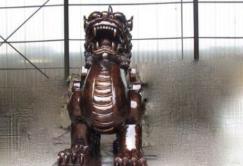 宁波来自古老文化的獬豸铜雕