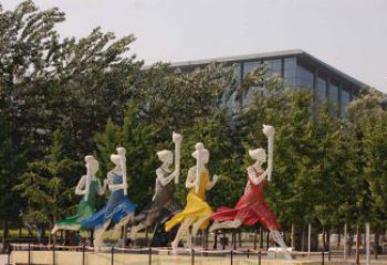 宁波不锈钢雕塑——拿火炬跑步