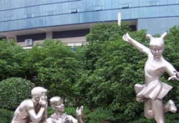 宁波优质不锈钢学生人物雕塑