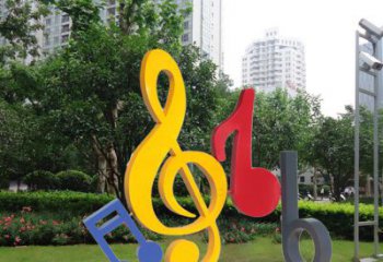 宁波不锈钢音符雕塑-引领您的心情旋律