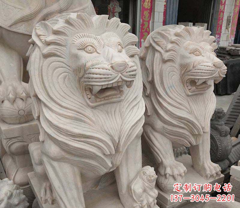 宁波西洋狮石雕动物雕塑