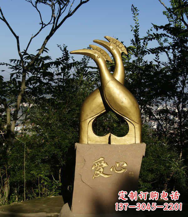 宁波新中式装饰铜雕 孔雀景观雕塑