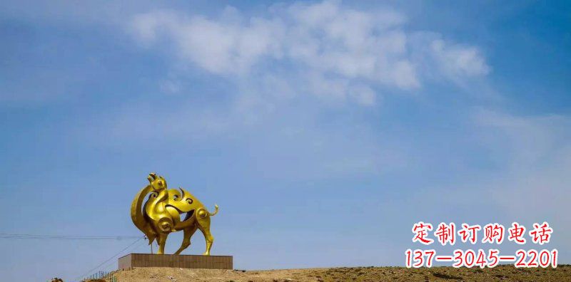 宁波公园抽象骆驼景观铜雕
