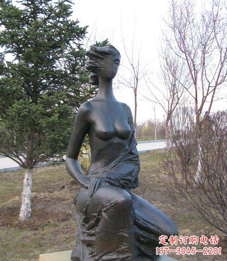 宁波庄重美丽的女人铜雕塑
