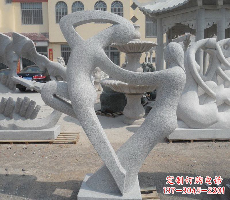 宁波公园抽象情侣小品雕塑