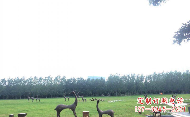 宁波定制铜动物雕塑 – 小鹿