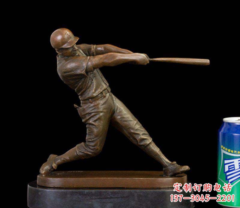 宁波风采动人的人物铜雕棒球雕塑
