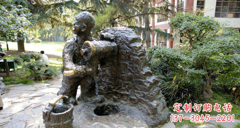 宁波春洋定制铜雕男孩雕塑