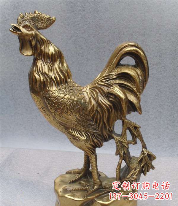 宁波经典公鸡铜雕