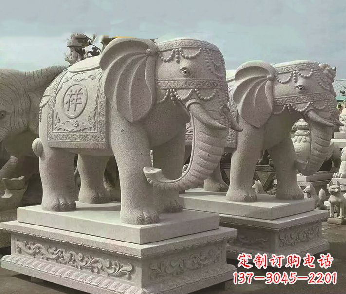 宁波精美大象大理石雕塑