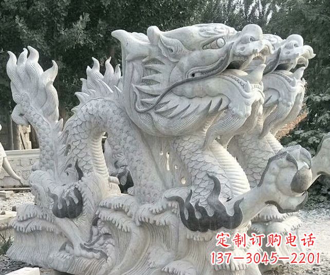 宁波优雅古典大理石生肖龙雕塑