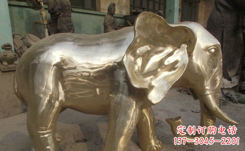 宁波中领雕塑精美的大象铜雕