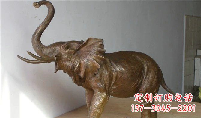 宁波优雅大象招财铜雕