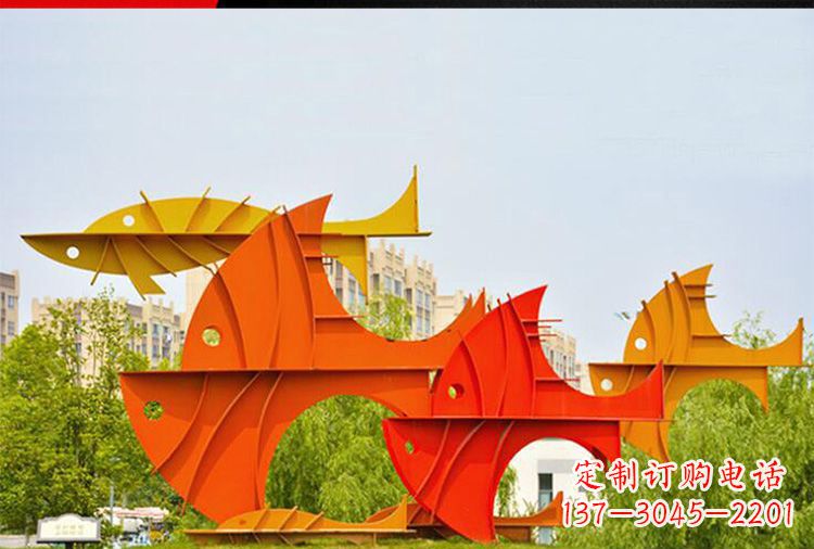 宁波大型不锈钢鲤鱼雕塑