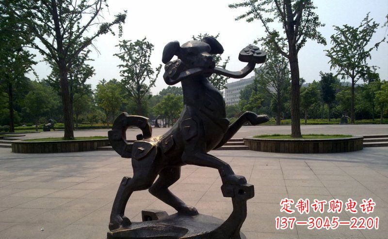 宁波中领雕塑狗动物铜雕