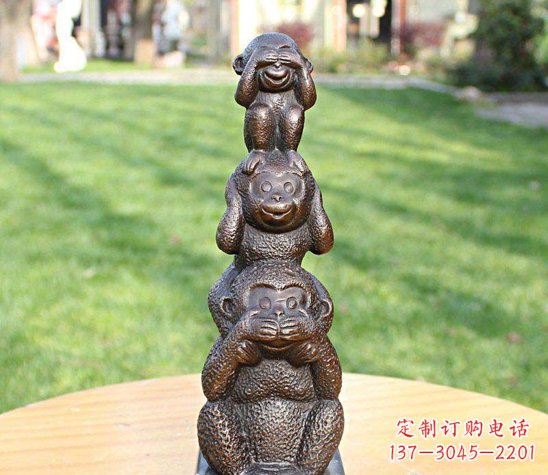 宁波高品质铜雕罗汉叠罗汉塑像