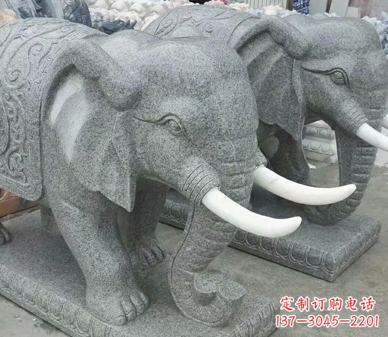 宁波象征力量的大理石大象雕塑