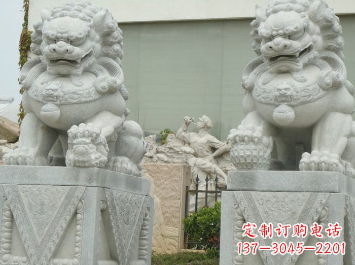 宁波高端大理石狮子石雕