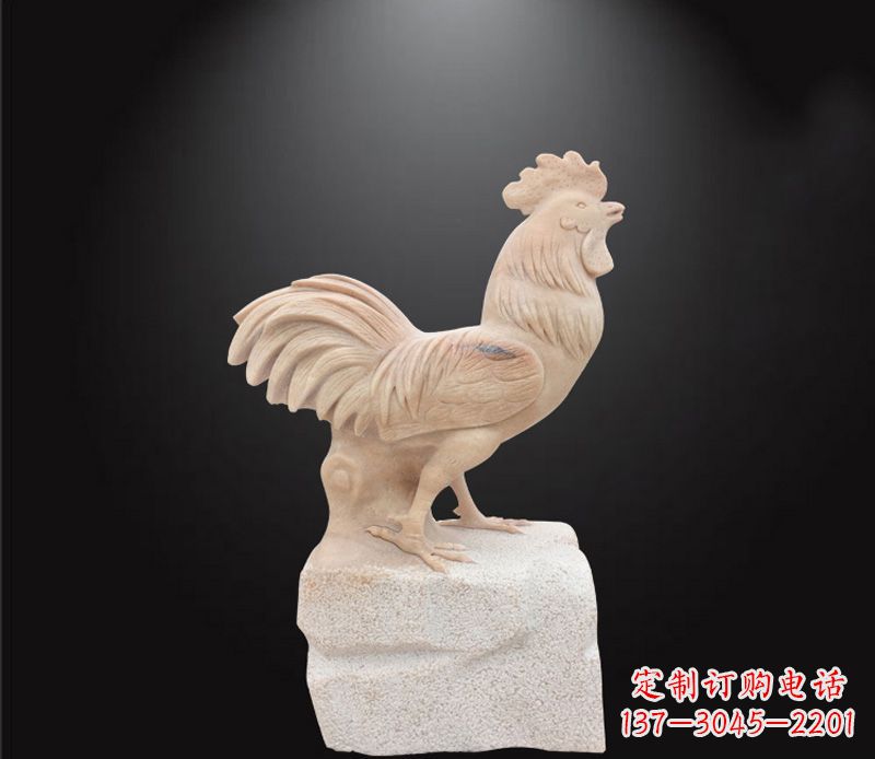 宁波公园动物公鸡石雕