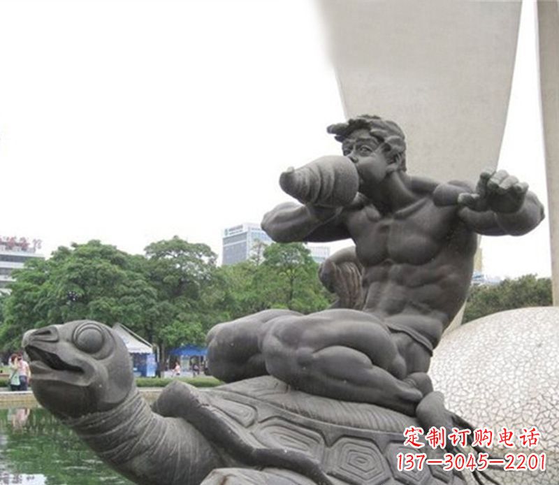 宁波海龟雕塑,漫步沙滩时的自然之美