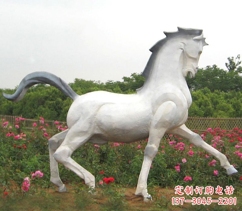 宁波公园动物石雕马
