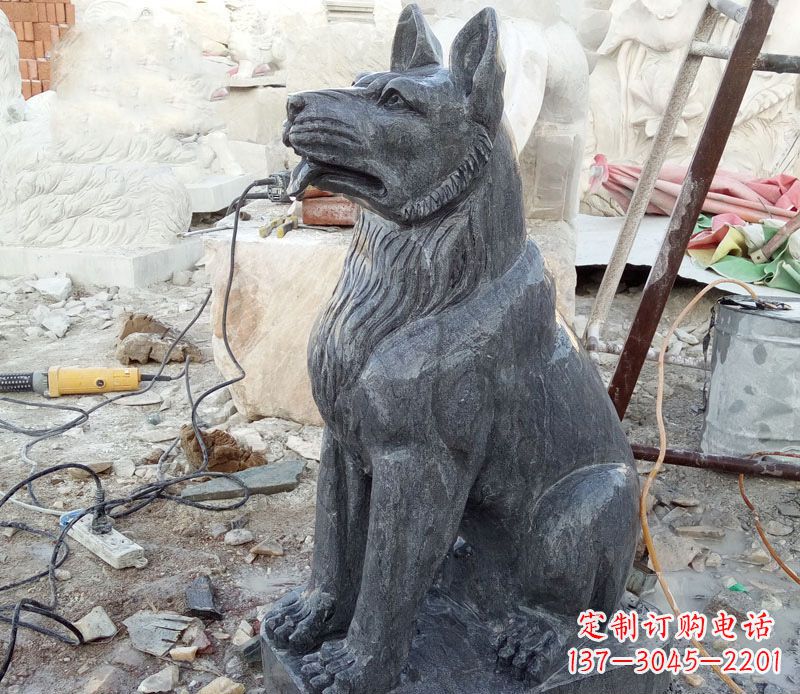 宁波公园动物石雕狗雕塑