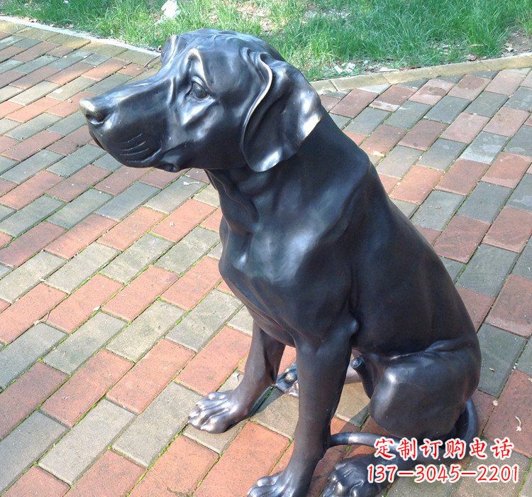 宁波公园动物铜雕狗