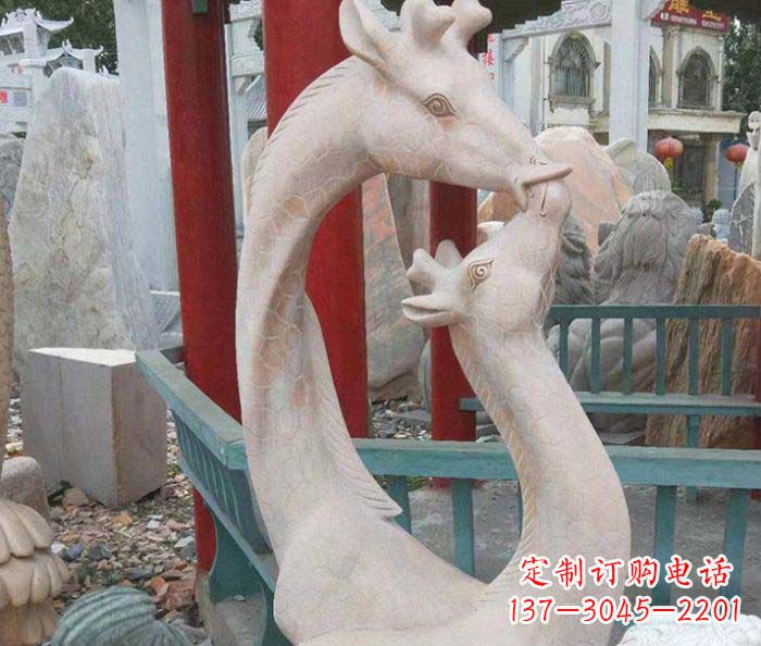 宁波中领雕塑-母子鹿动物石雕