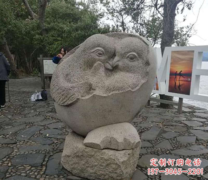 宁波中领雕塑 | 鸳鸯石雕精美定制