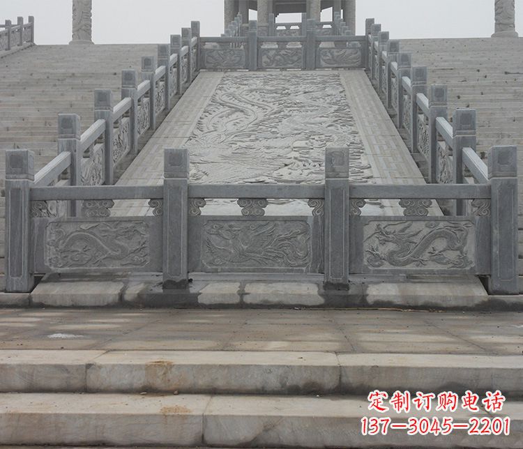 宁波公园仿古石栏板景观石雕 (6)