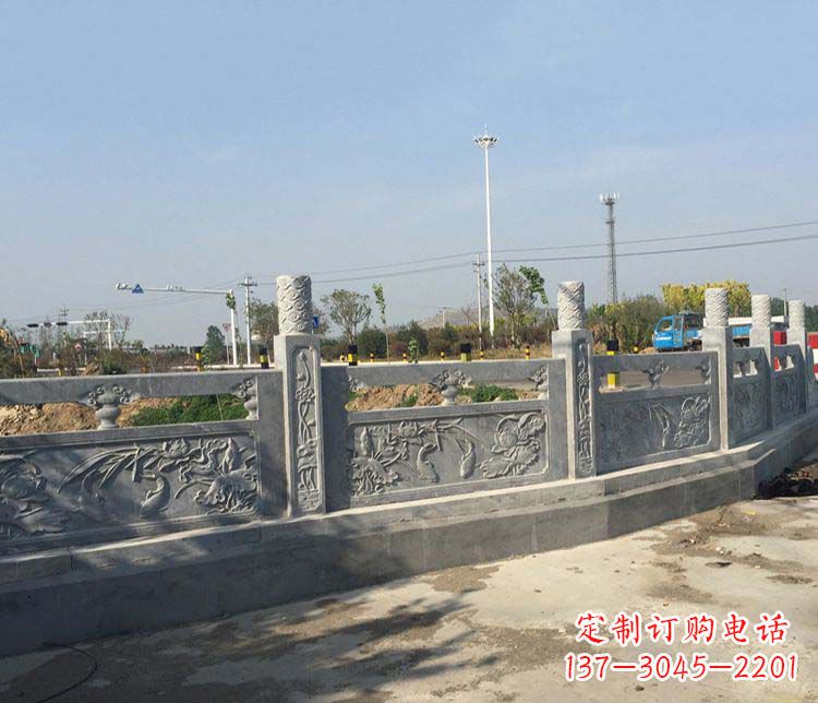 宁波公园仿古石栏板景观石雕 (4)