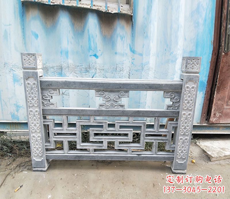 宁波公园仿古石栏板景观石雕 (7)