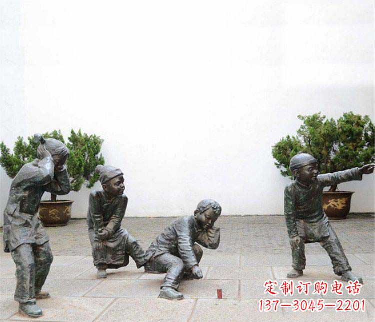 宁波愉悦童年,珍藏宝贝铜雕小孩