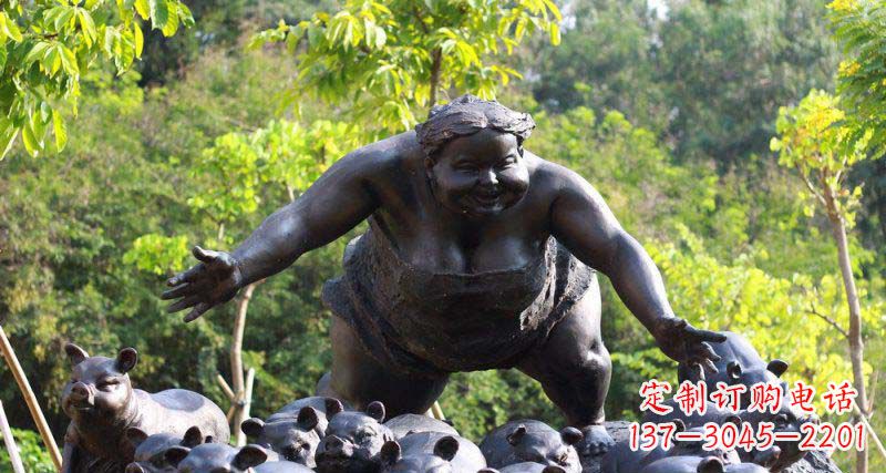 宁波萌萌哒小女孩铜雕
