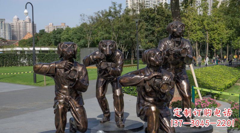 宁波公园装饰雕塑——可爱活泼的狗雕塑