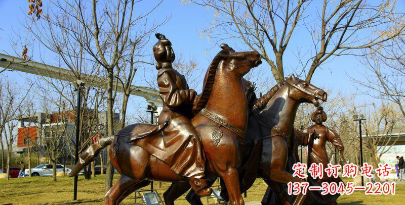 宁波汇聚雅致的古典艺术——高端古典女子骑马铜雕