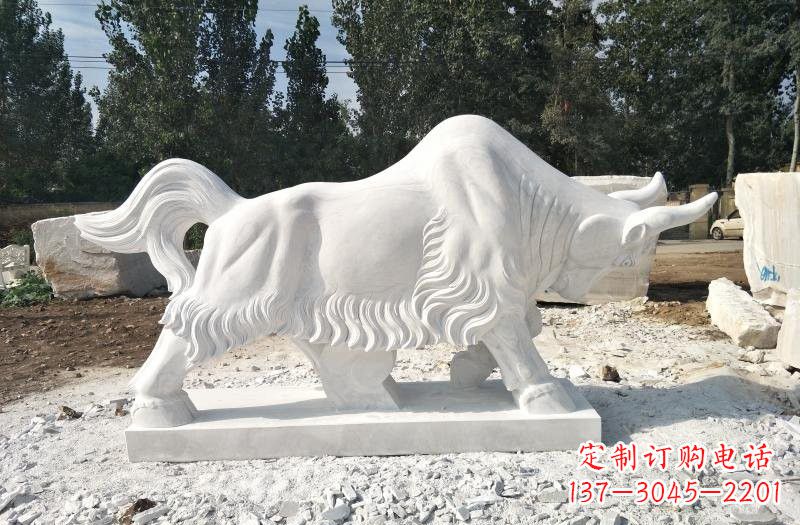 宁波汉白玉款式多变的牛石雕塑
