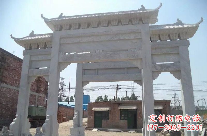 宁波牌坊石雕 – 三门牌坊石雕,极具风格的艺术品
