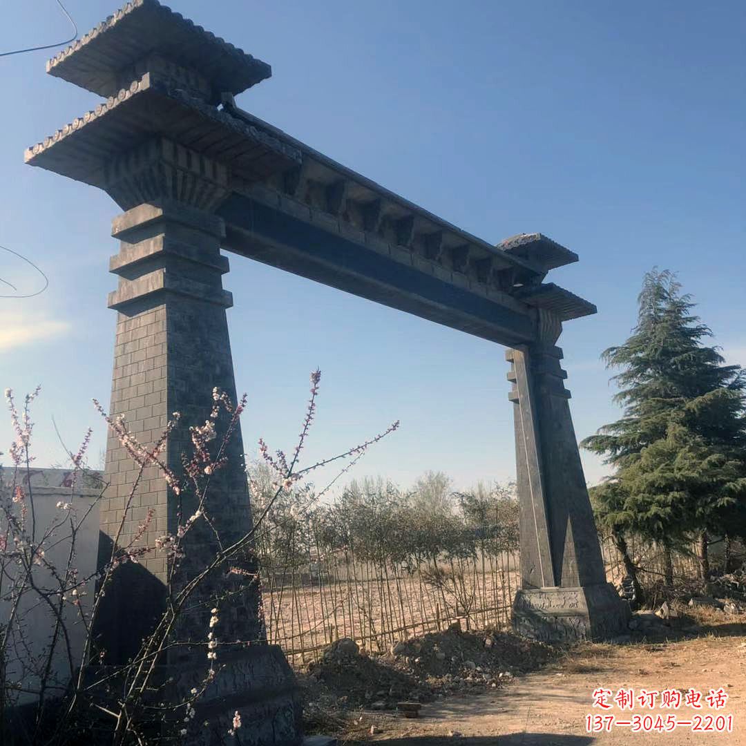 宁波高雅独特的汉阙大门石雕
