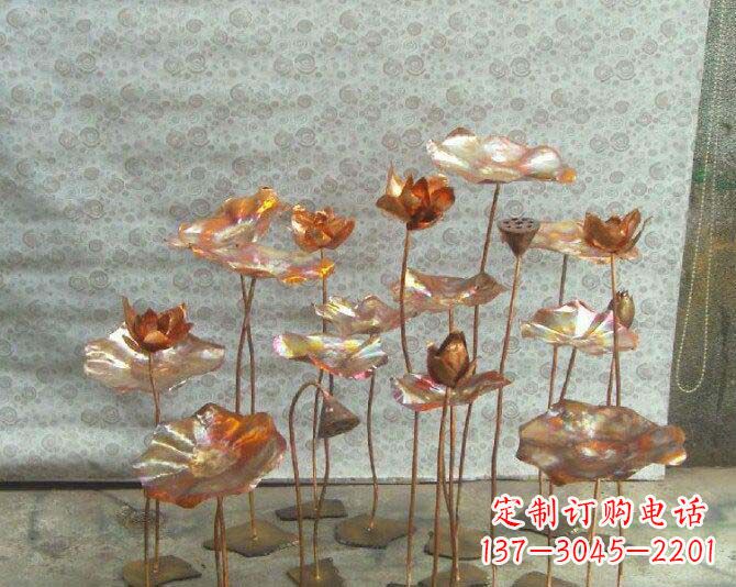 宁波公园荷花景观铜雕