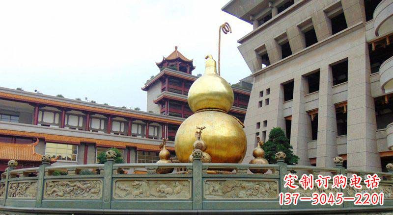 宁波精美优雅的葫芦景观铜雕