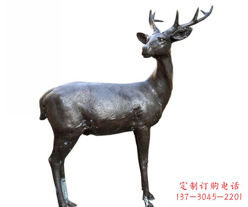 宁波铜雕回头鹿动物雕塑