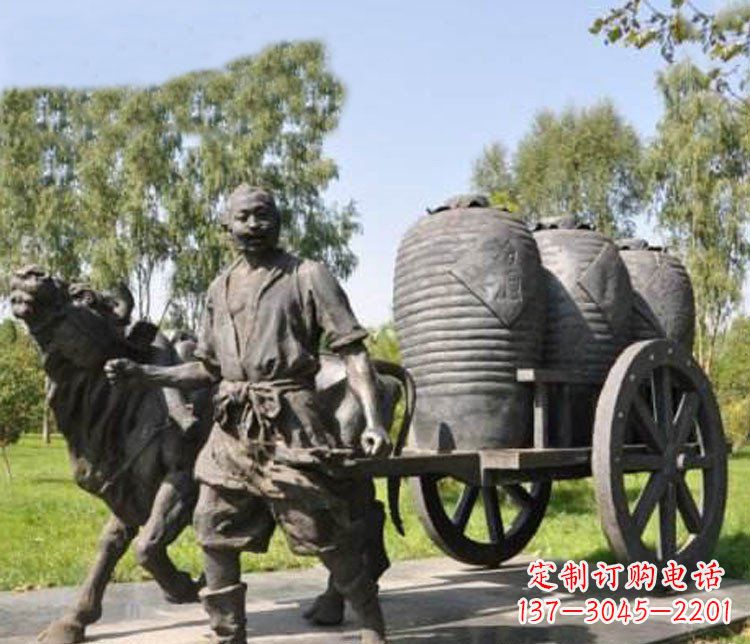 宁波唯美牛车铜雕